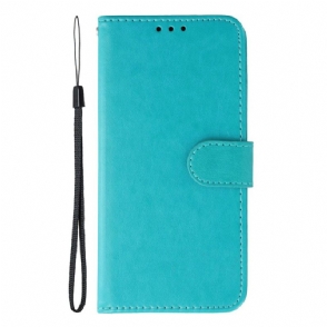 Leren Hoesje Realme 14x 5g Effen Bescherming Hoesje