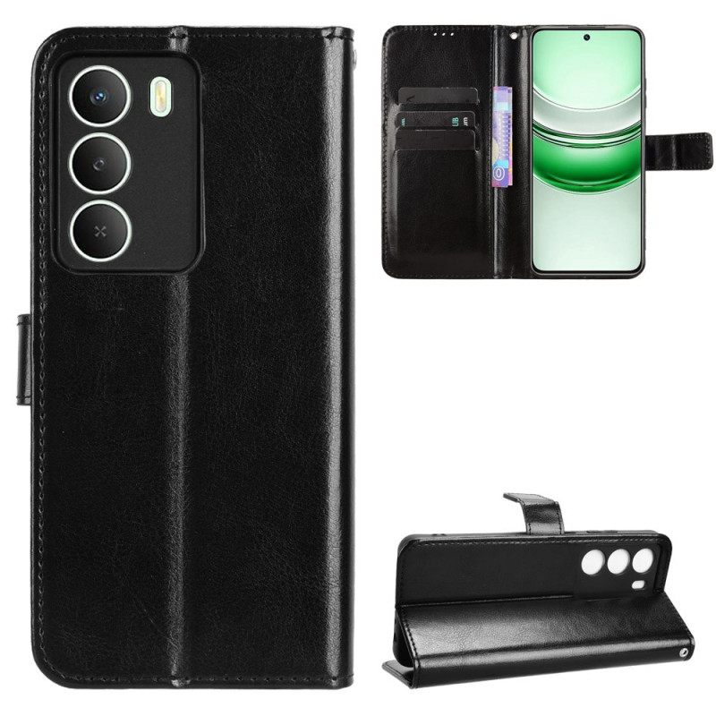 Leren Hoesje Realme 14x 5g Opvallend Imitatieleer Bescherming Hoesje