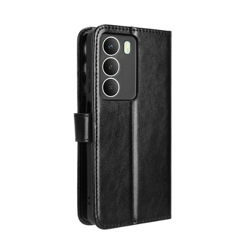 Leren Hoesje Realme 14x 5g Opvallend Imitatieleer Bescherming Hoesje