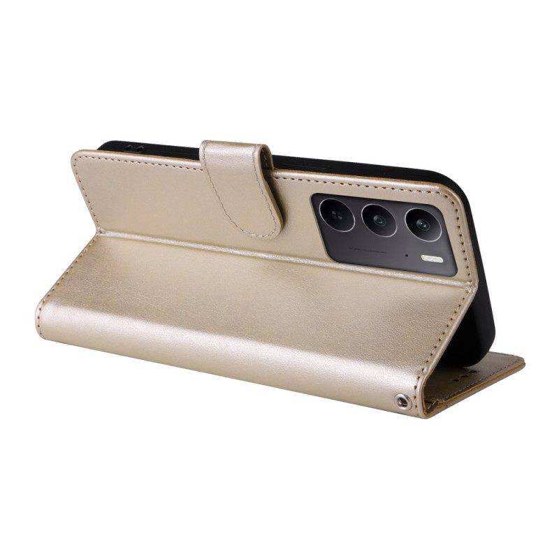 Leren Hoesje Realme 14x 5g Vlinders En Bloemen