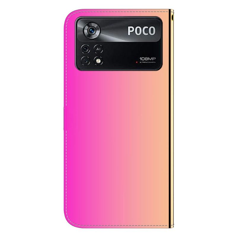 Folio-hoesje voor Poco X4 Pro 5G Anti-fall Spiegeleffect Van Imitatieleer
