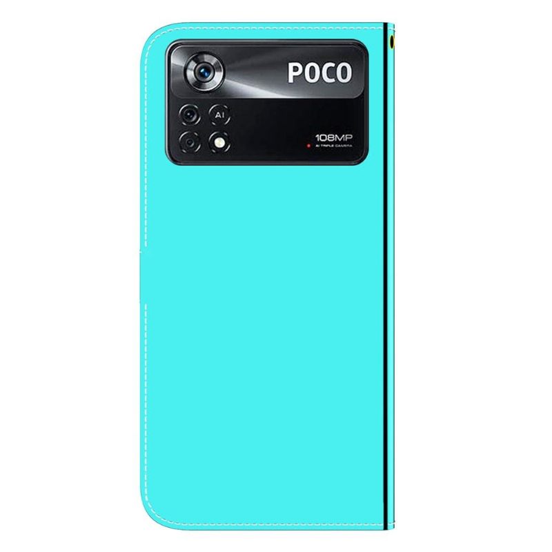 Folio-hoesje voor Poco X4 Pro 5G Anti-fall Spiegeleffect Van Imitatieleer