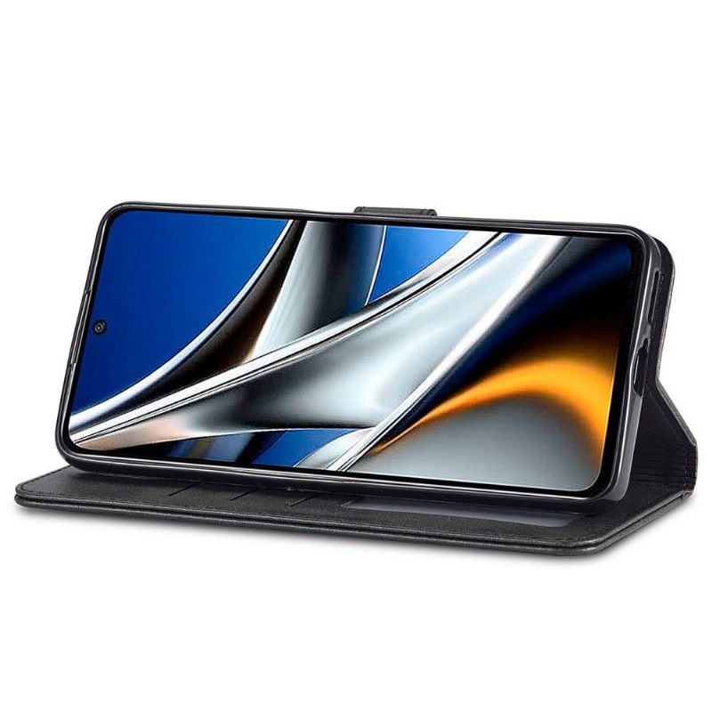 Folio-hoesje voor Poco X4 Pro 5G Ledereffect Lc.imeeke