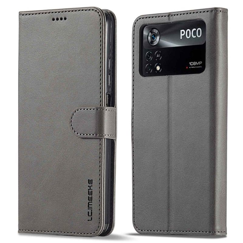 Folio-hoesje voor Poco X4 Pro 5G Ledereffect Lc.imeeke