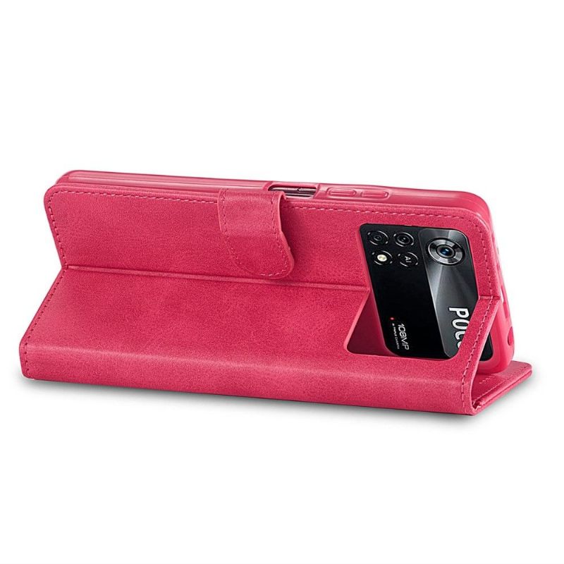 Folio-hoesje voor Poco X4 Pro 5G Ledereffect Lc.imeeke