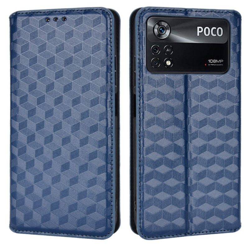 Folio-hoesje voor Poco X4 Pro 5G Ontwerpgeometrie