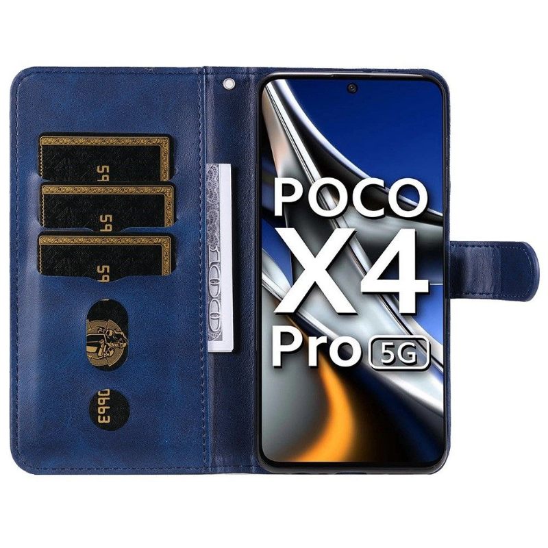 Folio-hoesje voor Poco X4 Pro 5G Portemonnee Leren Elena Portemonnee
