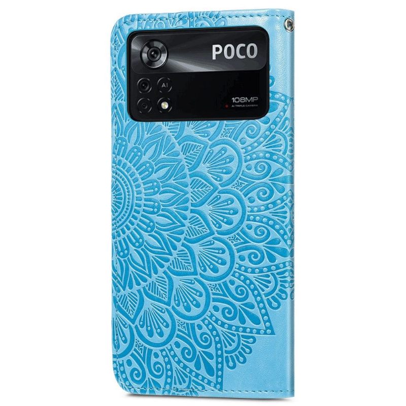 Leren Hoesje voor Poco X4 Pro 5G Bescherming Mandalablad