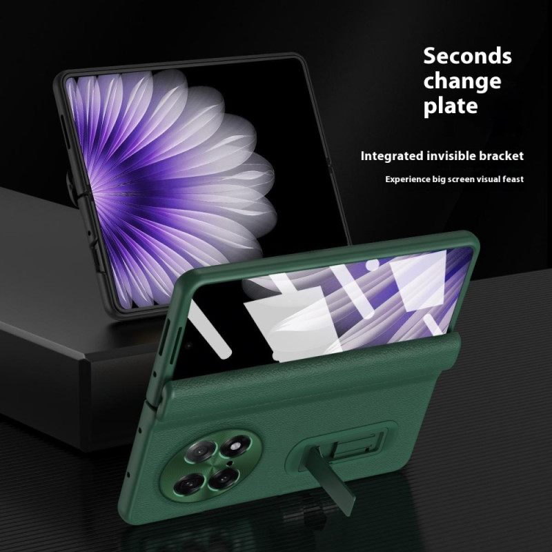 Case Hoesje Oppo Find N5 Telefoonhoesje Geïntegreerde Standaard En Schermbeschermer