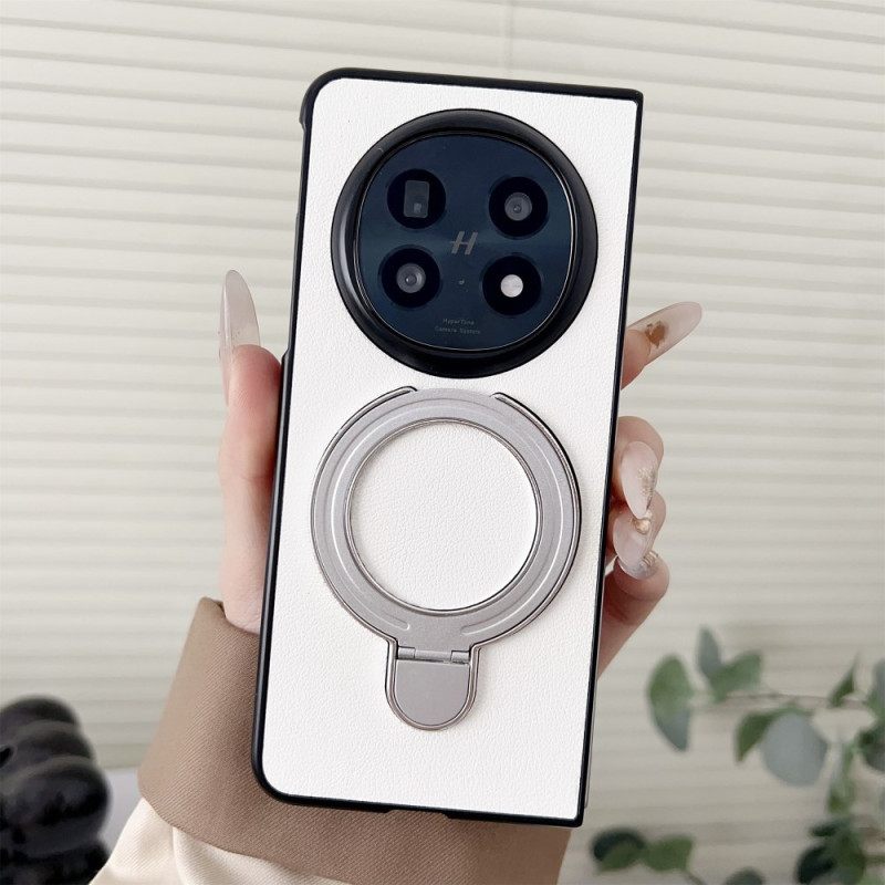 Hoesje Oppo Find N5 Ringhouder Van Imitatieleer Bescherming Hoesje