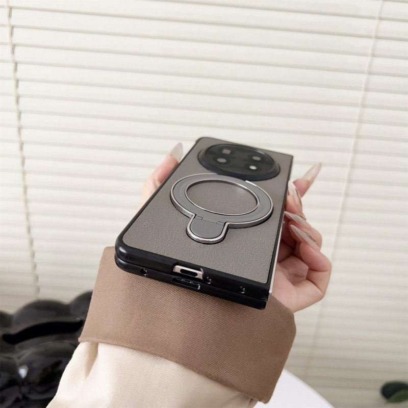 Hoesje Oppo Find N5 Ringhouder Van Imitatieleer Bescherming Hoesje