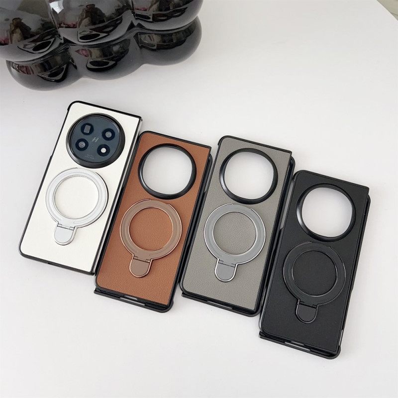 Hoesje Oppo Find N5 Ringhouder Van Imitatieleer Bescherming Hoesje