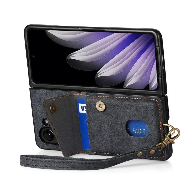 Hoesje Voor Oppo Find N5 Kaarthouder En Standaard