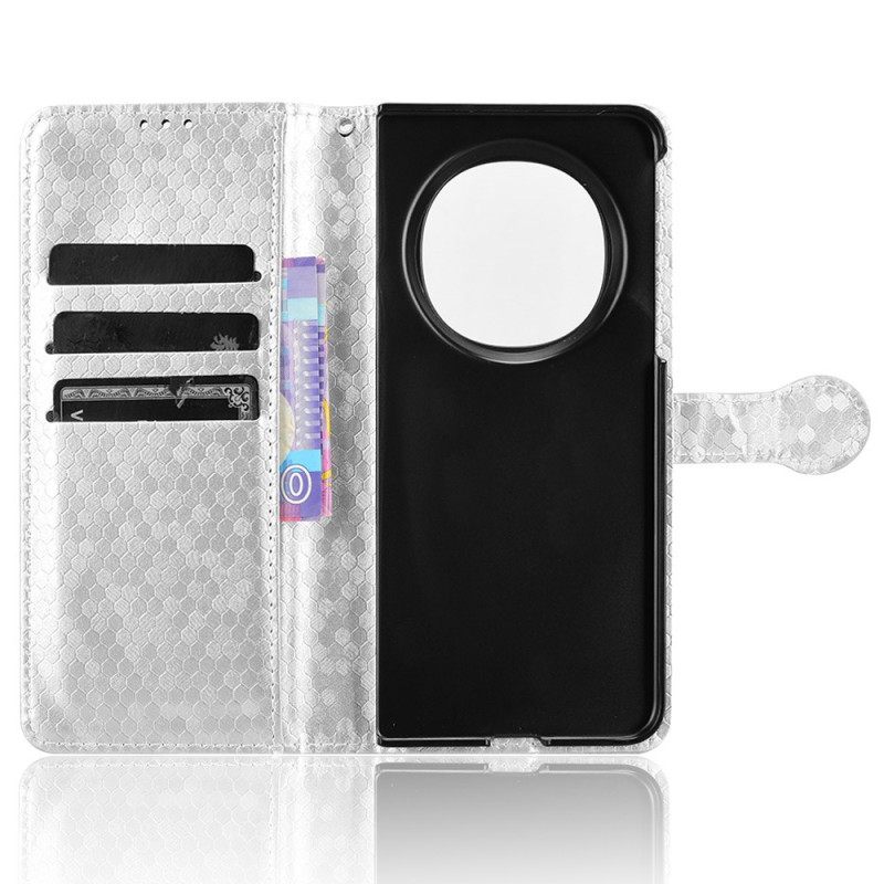 Leren Hoesje Oppo Find N5 Glitterstippen Bescherming Hoesje