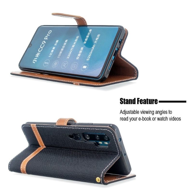 Cover voor Xiaomi Mi Note 10 / 10 Pro Anti-fall Folio-hoesje Stoffen Bekleding