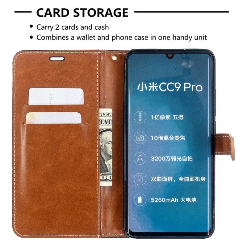 Cover voor Xiaomi Mi Note 10 / 10 Pro Anti-fall Folio-hoesje Stoffen Bekleding