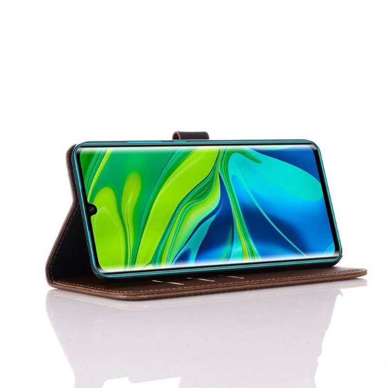 Folio-hoesje voor Xiaomi Mi Note 10 / 10 Pro Kunstleer Retro Stijl
