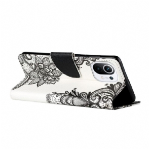 Folio-hoesje voor Xiaomi Mi 11 Kant Bloemen