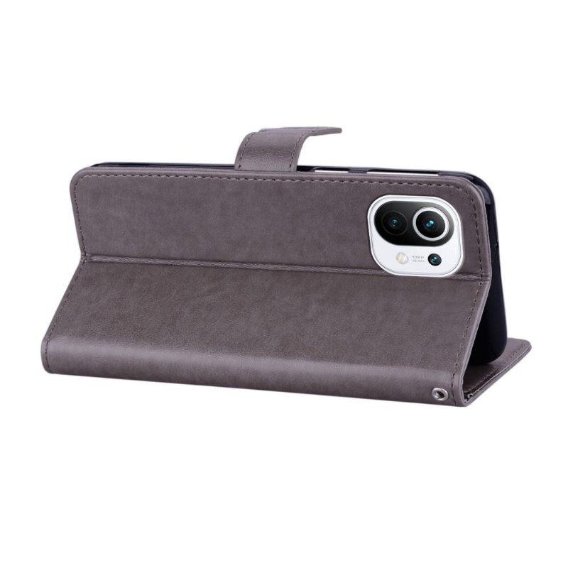 Folio-hoesje voor Xiaomi Mi 11 Uil Met Reliëf