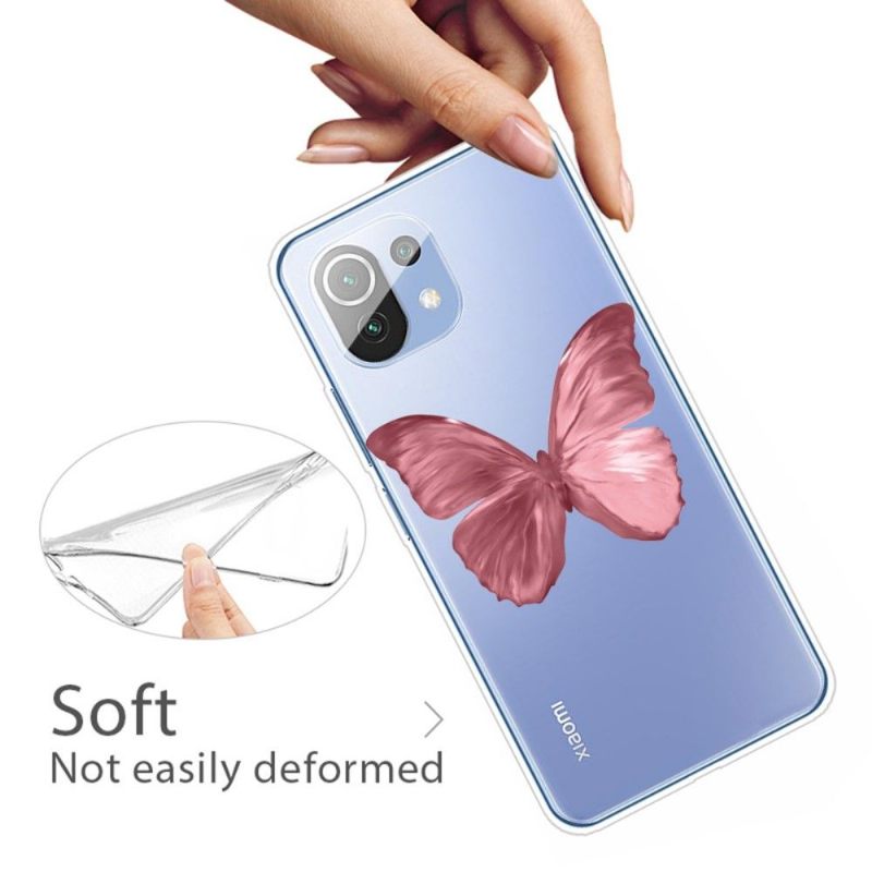 Hoesje voor Xiaomi Mi 11 Roze Vlinder
