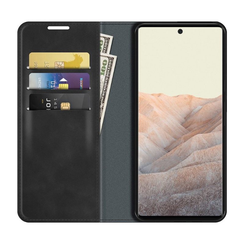 Case voor Google Pixel 6 Bescherming Kunstleer Stand Functie