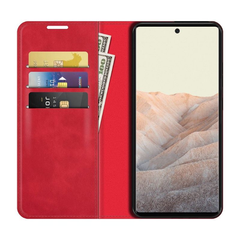 Case voor Google Pixel 6 Bescherming Kunstleer Stand Functie
