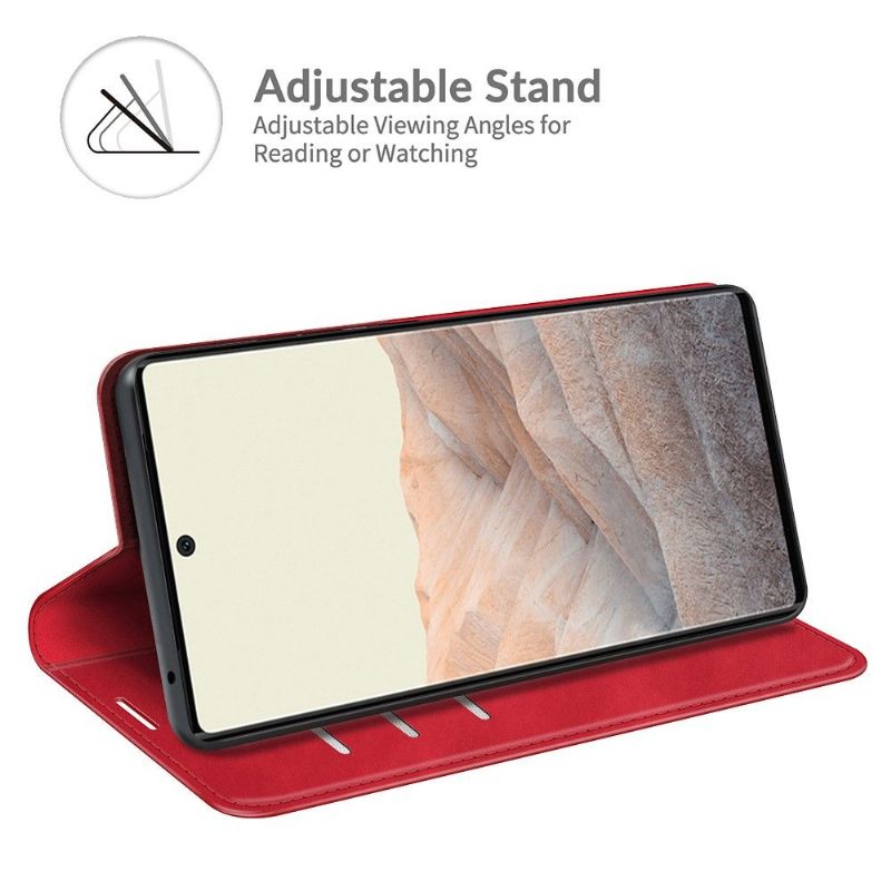 Case voor Google Pixel 6 Bescherming Kunstleer Stand Functie