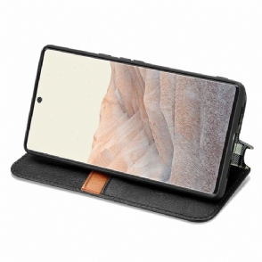 Folio-hoesje voor Google Pixel 6 Kub Design-kaarthouder