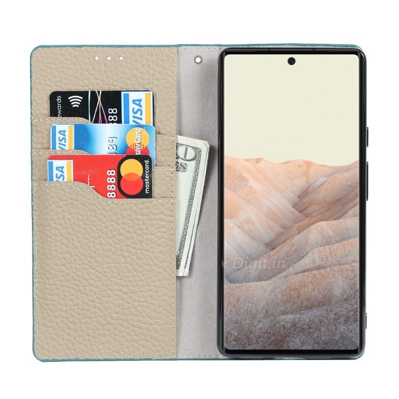 Folio-hoesje voor Google Pixel 6 Met Ketting Leer