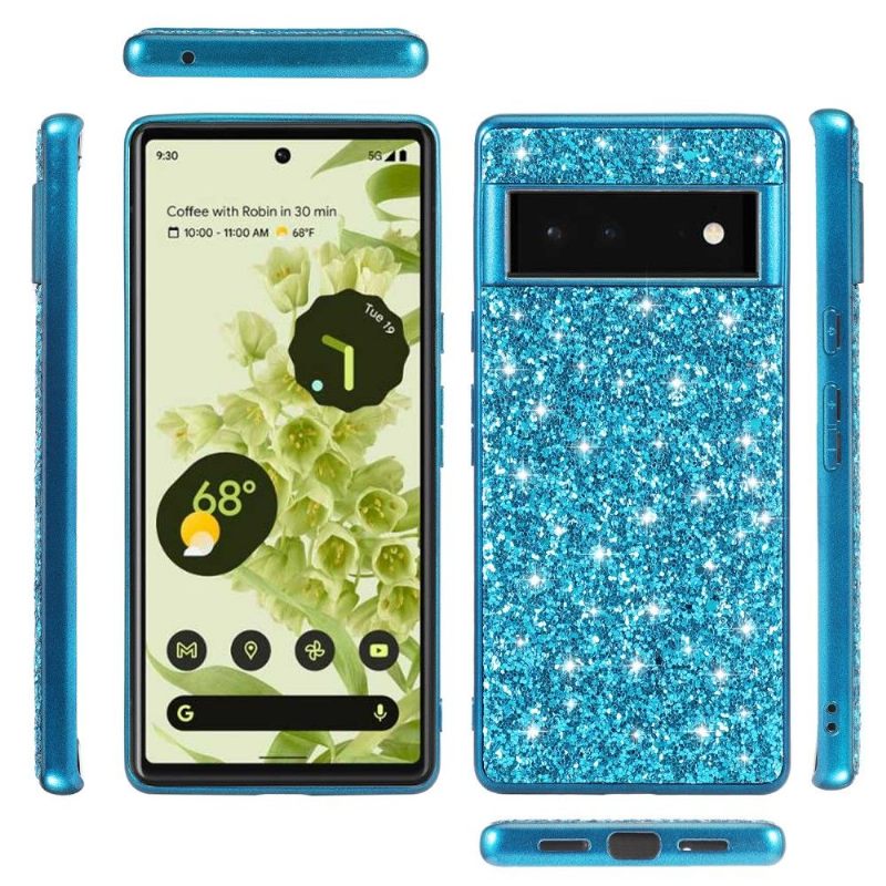 Hoesje voor Google Pixel 6 Anti-fall Glamoureuze Pailletten