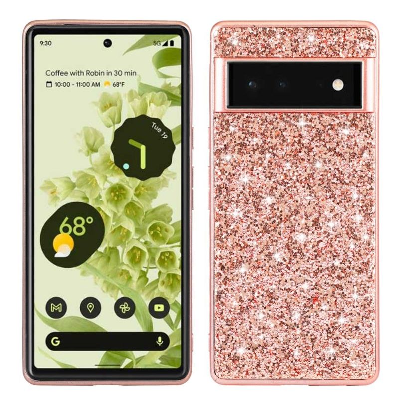 Hoesje voor Google Pixel 6 Anti-fall Glamoureuze Pailletten
