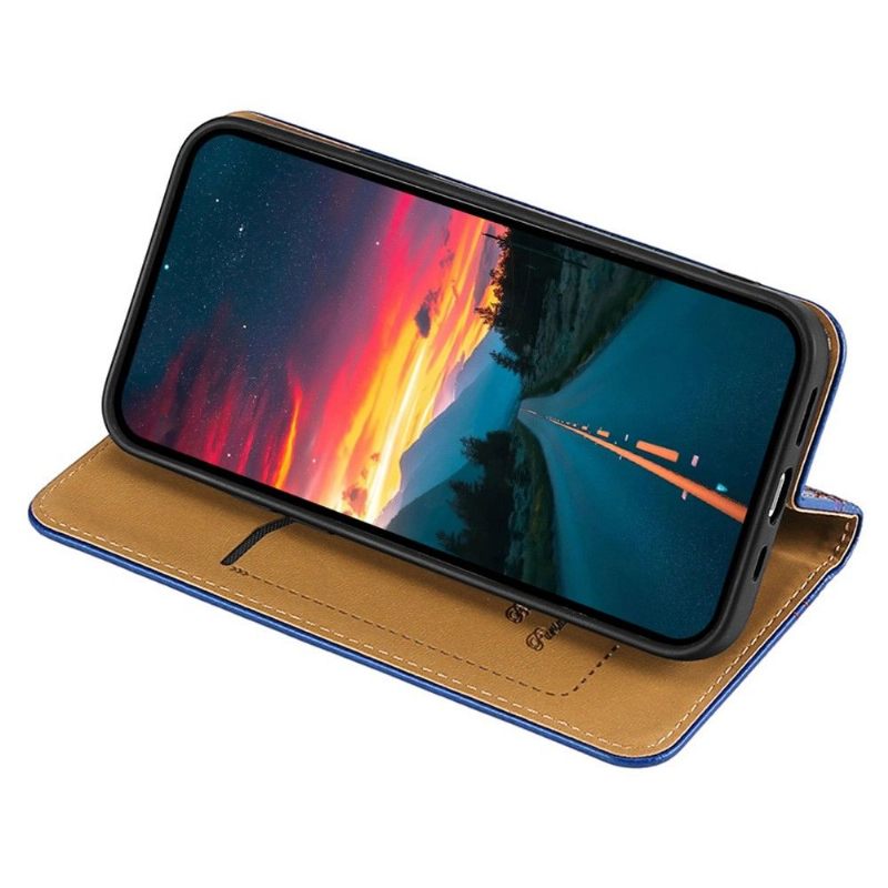 Leren Hoesje voor Google Pixel 6 Folio-hoesje Flip Folio-naden
