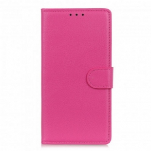 Folio-hoesje voor Oppo A15 Lychee Kunstleer