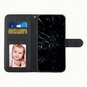 Folio-hoesje voor Samsung Galaxy M23 5G Anti-fall Retro Lederen Effectlijnen