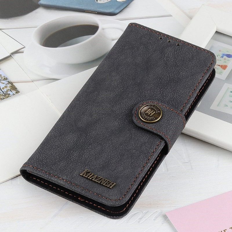Folio-hoesje voor Samsung Galaxy M23 5G Khazneh Retro Leder Effect