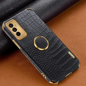 Hoesje voor Samsung Galaxy M23 5G Anti-fall Krokodil-effect Met Ring