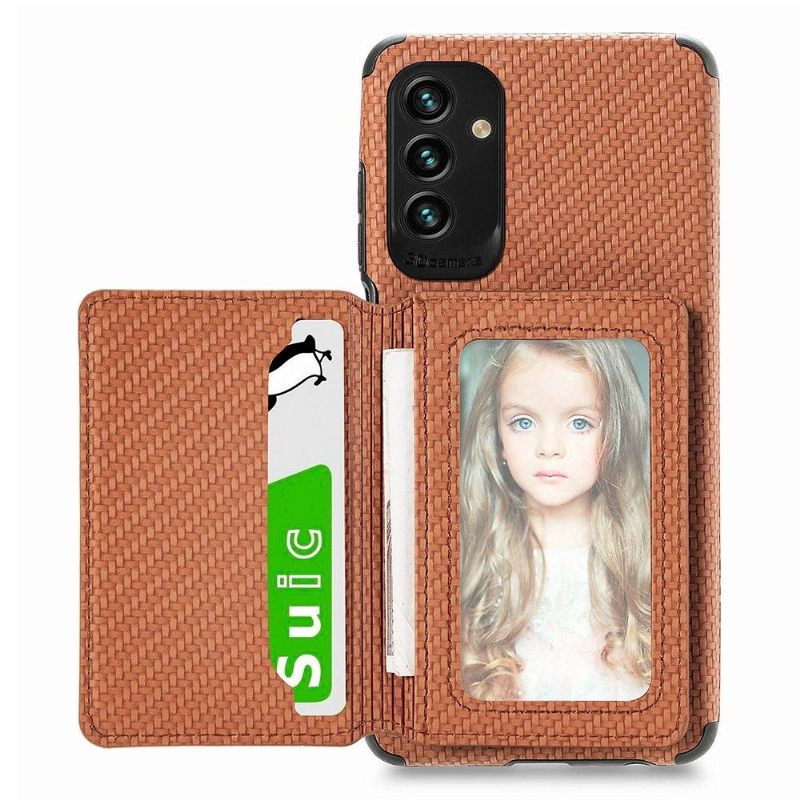 Hoesje voor Samsung Galaxy M23 5G Ondersteuningsfunctie Voor Kaarthouder Van Koolstofvezel