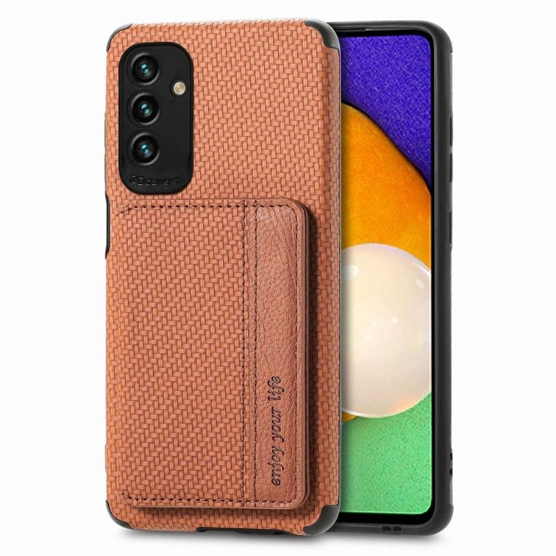 Hoesje voor Samsung Galaxy M23 5G Ondersteuningsfunctie Voor Kaarthouder Van Koolstofvezel