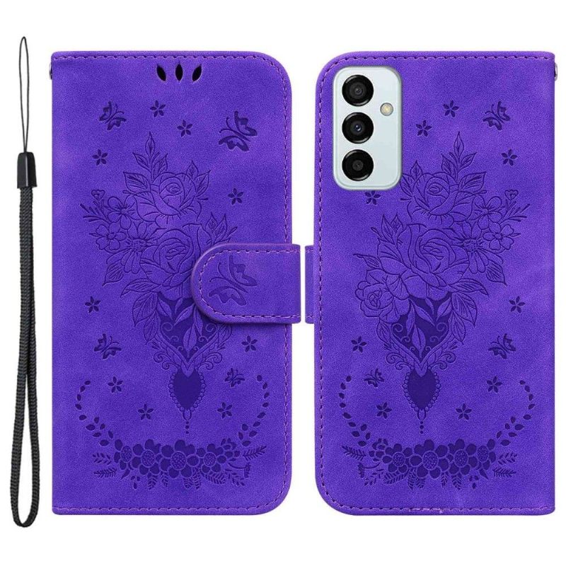 Leren Hoesje voor Samsung Galaxy M23 5G Bescherming Bloem Illustratie