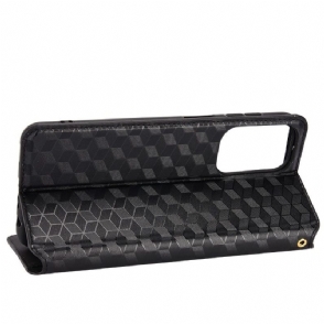 Leren Hoesje voor Samsung Galaxy M23 5G Folio-hoesje Ontwerpgeometrie
