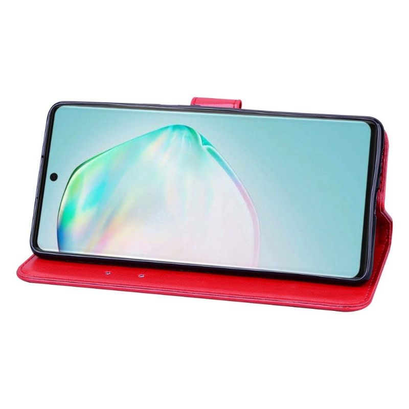 Folio-hoesje voor Samsung Galaxy S10 Lite Imitatieleer Rozenpatroon