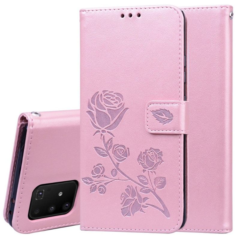 Folio-hoesje voor Samsung Galaxy S10 Lite Imitatieleer Rozenpatroon