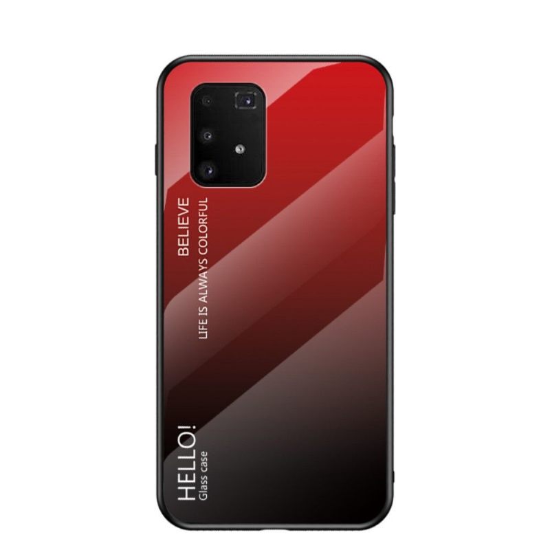 Hoesje voor Samsung Galaxy S10 Lite Kleurverloop Glazen Achterkant