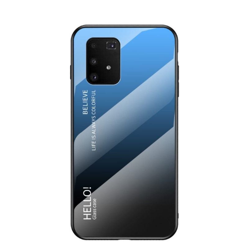 Hoesje voor Samsung Galaxy S10 Lite Kleurverloop Glazen Achterkant