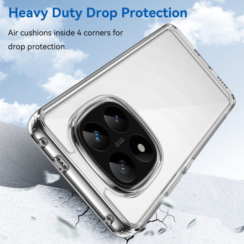 Cover Hoesje Xiaomi Redmi Note 14 Pro Plus 5g Telefoonhoesje Transparant Met Schermbeschermer Van Gehard Glas