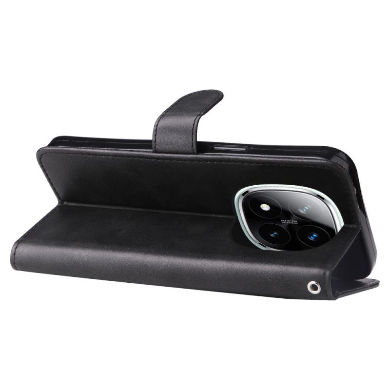 Flip Case Leren Xiaomi Redmi Note 14 Pro Plus 5g Vak Met Rits