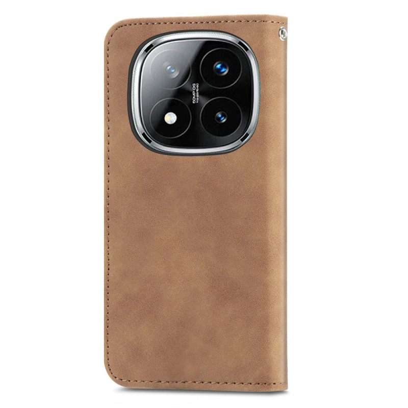 Folio-hoesje Voor Xiaomi Redmi Note 14 Pro Plus 5g Leerlook