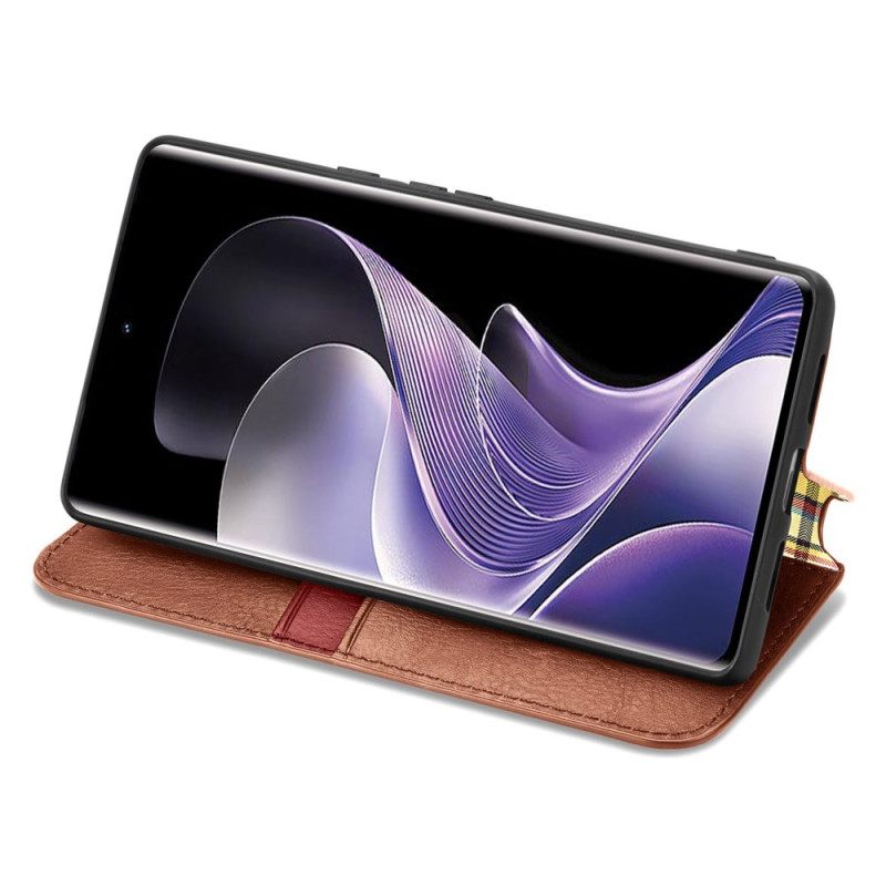 Folio-hoesje Voor Xiaomi Redmi Note 14 Pro Plus 5g Suède-effect Met Sierrand