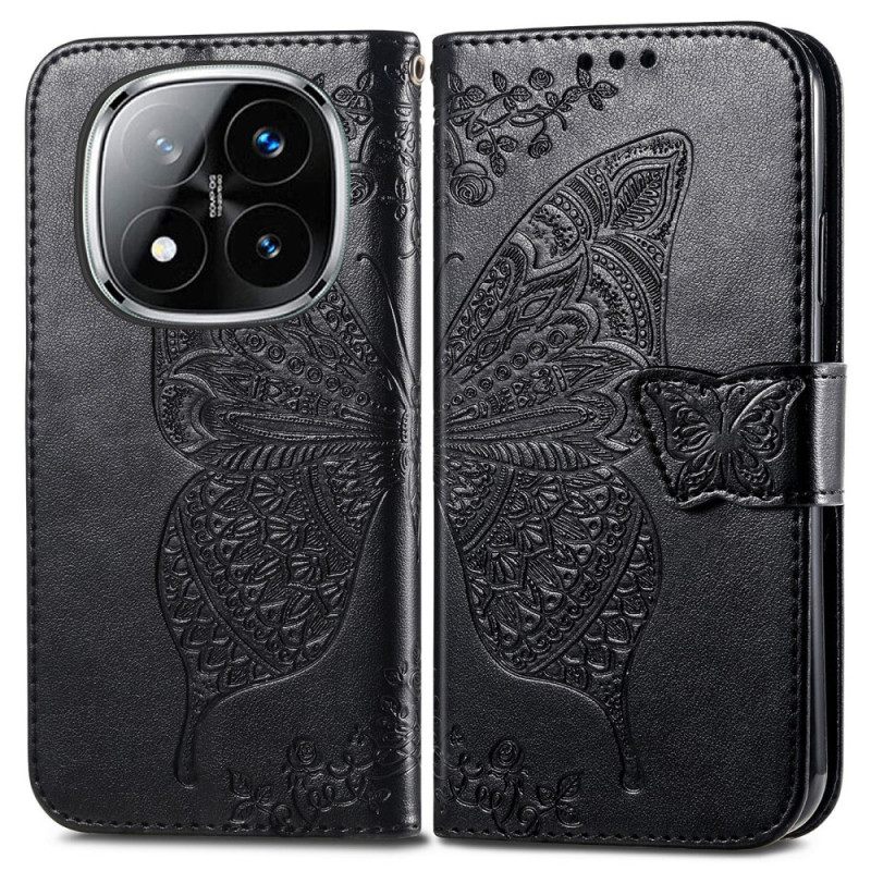 Folio-hoesje Xiaomi Redmi Note 14 Pro Plus 5g Barok Vlinder