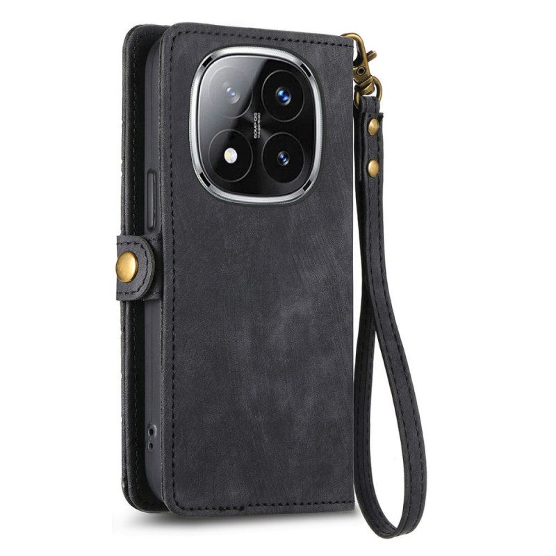 Folio-hoesje Xiaomi Redmi Note 14 Pro Plus 5g Portemonnee Met Geometrische Lijnen